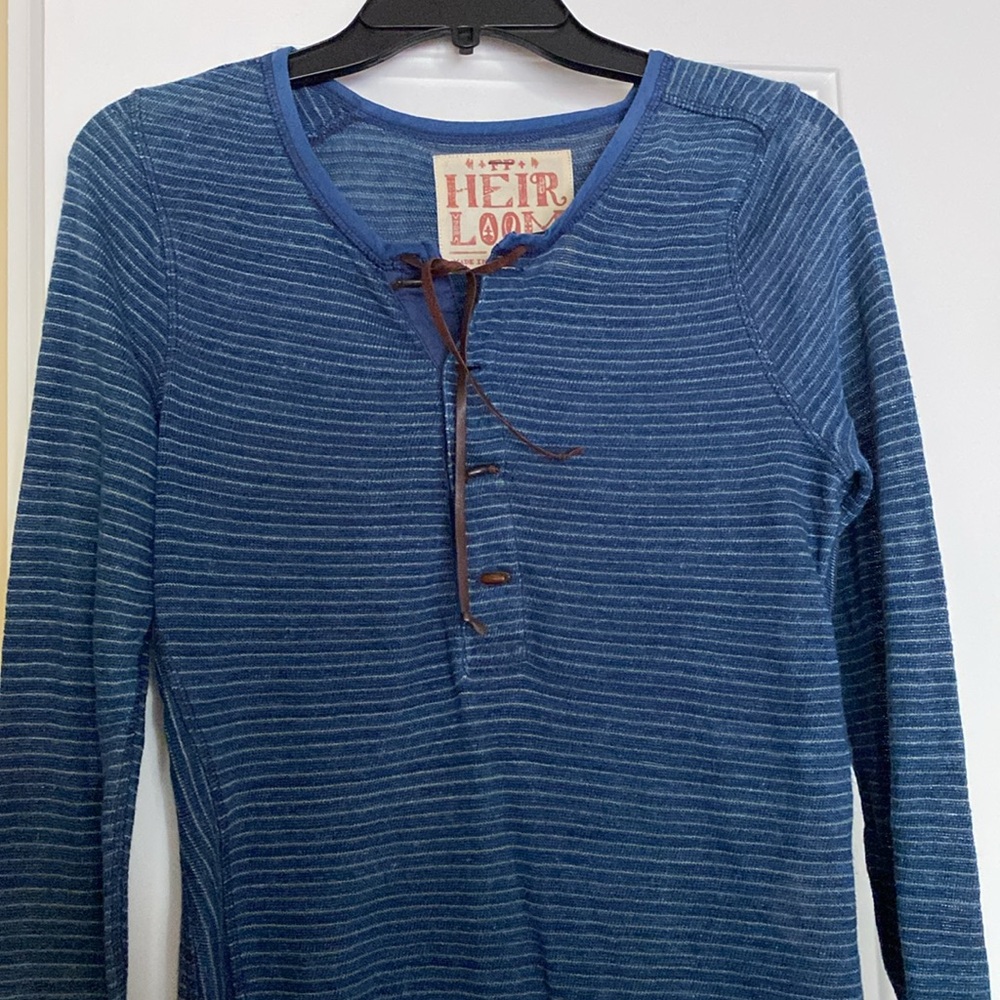 Free People 89% Linen Stretch Leather Detailed Top NeverUsed